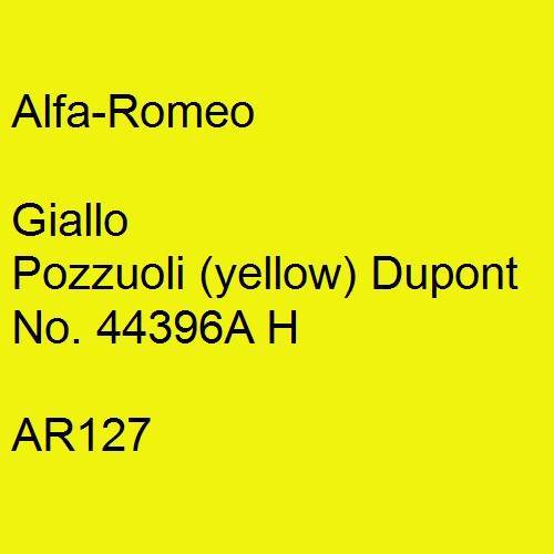 Alfa-Romeo, Giallo Pozzuoli (yellow) Dupont No. 44396A H, AR127.